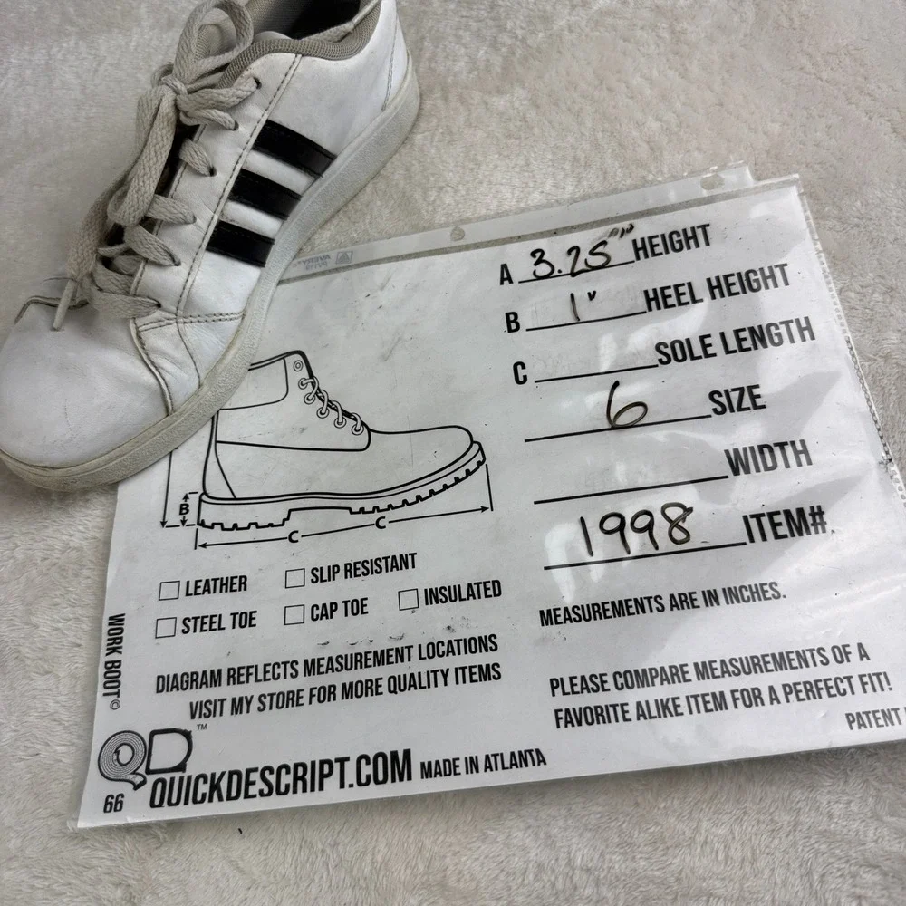 Adidas Baseline Shoes Womens Size 6 White Black 3‎ Stripes Court Sneaker AW4299